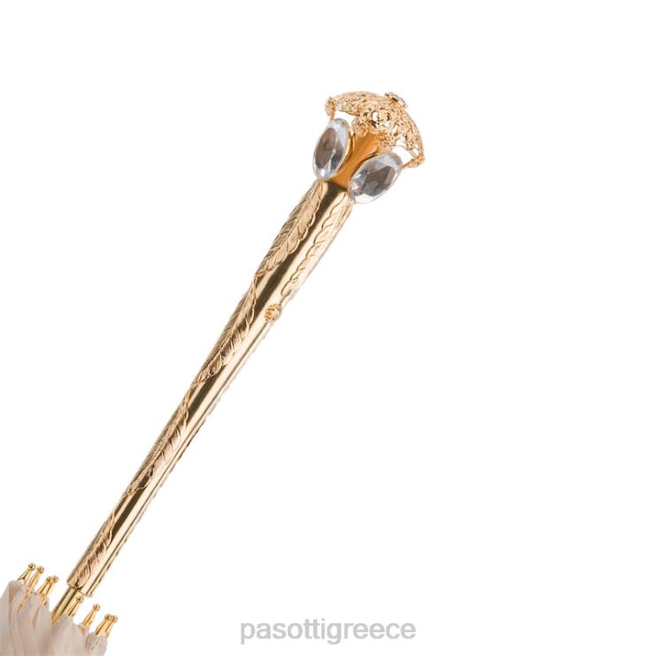 ομπρέλα | PASOTTI 386or serge-65 e11 - πολύ κομψή ομπρέλα εκρού διπλό πανί 2N6B8515 γυναίκες